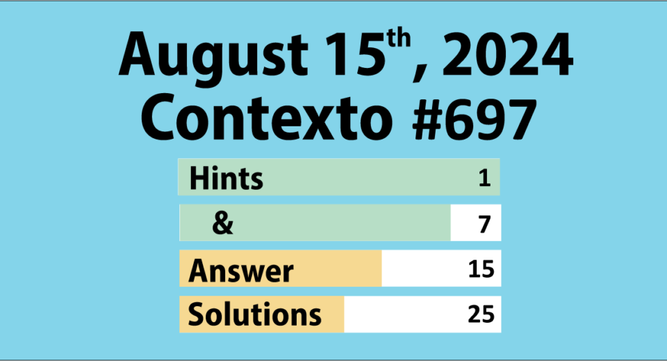 contexto 697 today hints and answer 15 august