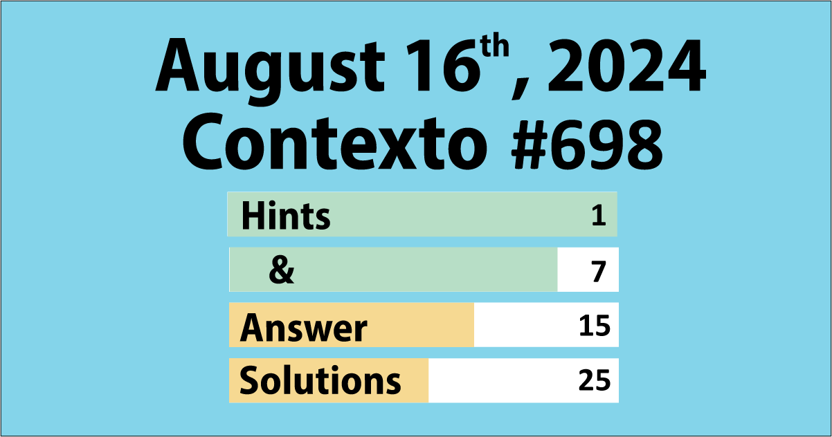 contexto 698 answer & hints today august 16th, 2024