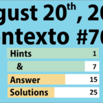 Contexto 703 Answer and Hints for Today August 21, 2024